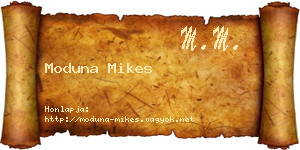 Moduna Mikes névjegykártya